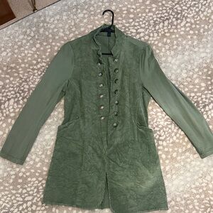 Olive Green Women's Military Style Jacket